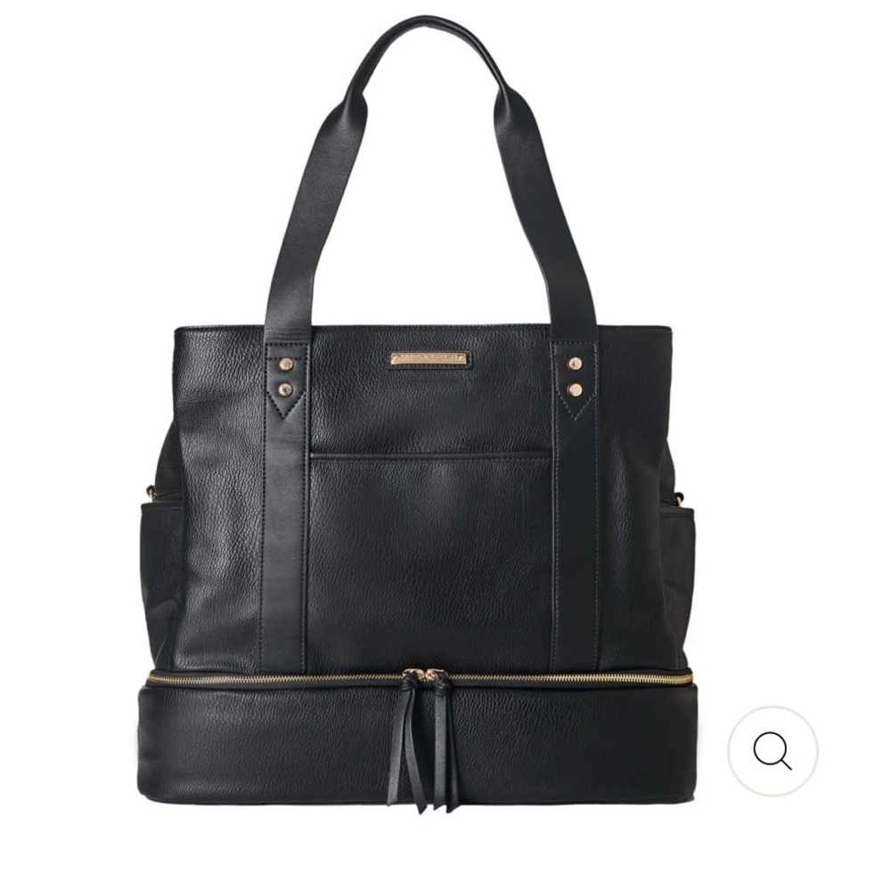Voyager Black Vegan Leather Travel Bag